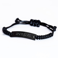Load image into Gallery viewer, Funny Analyst Gifts for Men Keep Calm Rope Bracelet from Dad, Unique Father&#39;s Day Unique Gifts for Analyst - Image 2
