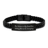 Load image into Gallery viewer, Funny Camping Interlaced Leather Bracelet Gifts from Friends and Family for Birthday - Image 1