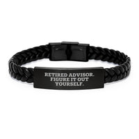 Load image into Gallery viewer, Interlaced Leather Bracelets for Advisors - Funny Quotes - Gifts from Husband for Advisor Friends at Christmas - Unique Advisor Gifts - Image 1
