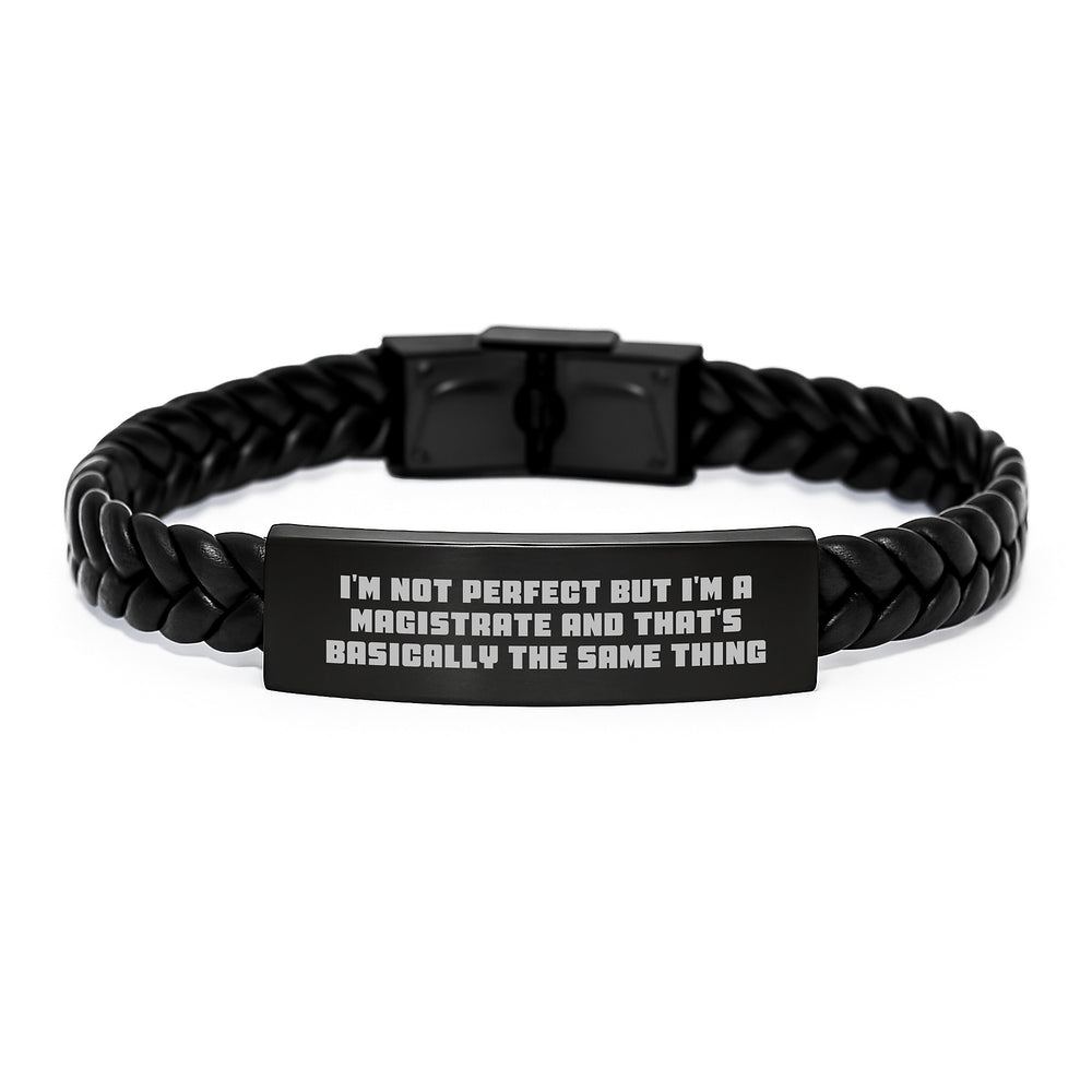 Magistrate Gifts, Inspirational Quote, Interlaced Leather Bracelet, Graduation Unique Gifts from Family - Image 1