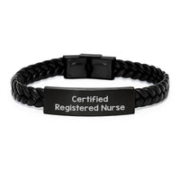 Load image into Gallery viewer, Inspirational Quote Certified Registered Nurse Gifts from Family for Graduation Unique Interlaced Leather Braclets, Registered Nurse Appreciation, Men&#39;s Women&#39;s Coworkers Friends Gifts - Image 1
