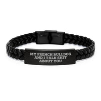 Load image into Gallery viewer, Funny French Bulldog Interlaced Leather Bracelets Gifts from Friends to Men for Christmas - Image 1
