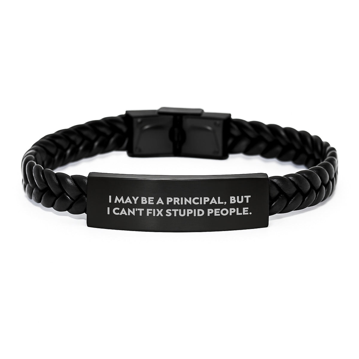 Funny Principal Gifts from Men to Principal, Interlaced Leather Bracelet for Men, Christmas Unique Gifts for Principal - Image 1