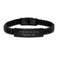Load image into Gallery viewer, Funny Quote Interlaced Leather Bracelet Gifts for Psychiatrists from Men, Unique Christmas Memorable Presents for Friends, Coworkers, and Family - Image 1
