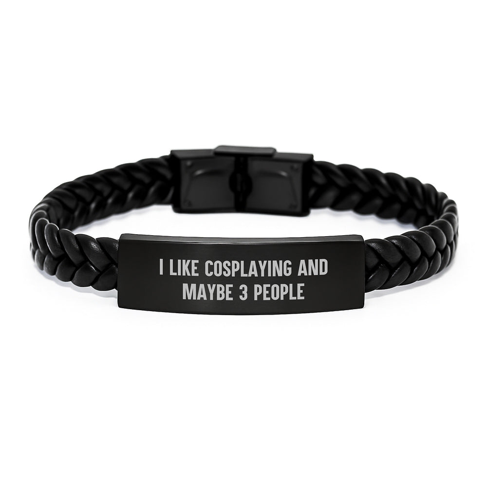 Funny Cosplaying Quotes Leather Interlaced Bracelet Gifts from Men Friends for Christmas Unique Cosplaying Accessories Enthusiasts - Image 1