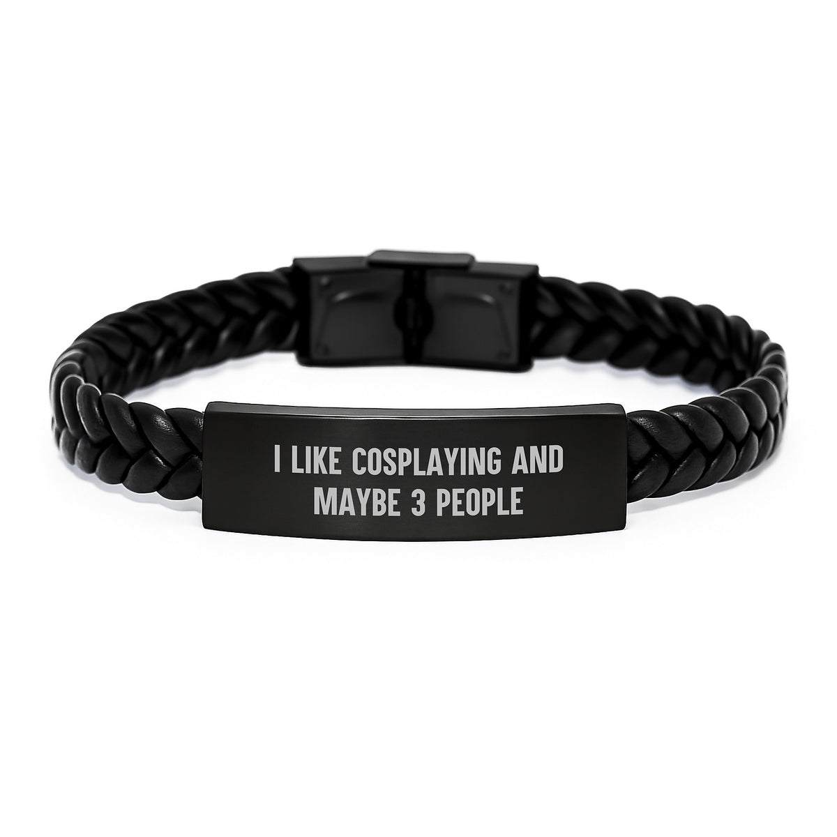 Funny Cosplaying Quotes Leather Interlaced Bracelet Gifts from Men Friends for Christmas Unique Cosplaying Accessories Enthusiasts - Image 1