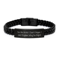 Load image into Gallery viewer, Artist Inspirational Interlaced Leather Bracelet Funny Christmas Unique Gifts from Friends to Artist - Image 1