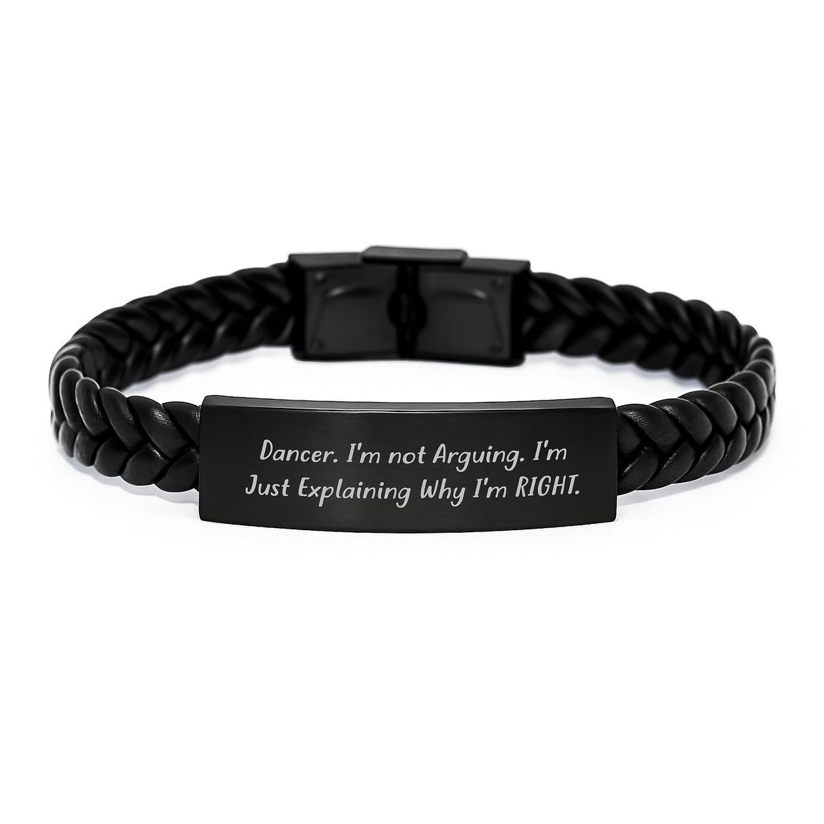 Funny Dancer Gifts for Dancer Friends and Family from Men and Women - Dancer Interlaced Leather Bracelet Christmas Unique - Image 1