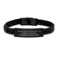 Load image into Gallery viewer, Funny Aerospace Engineer Interlaced Leather Bracelet Gifts from Men to Friends for Christmas Unique Presents - Image 1