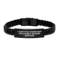 Load image into Gallery viewer, Funny Doctor Gifts from Friends Unique Interlaced Leather Bracelet for Men Doctors - Image 1