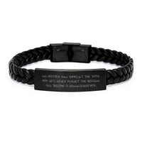 Load image into Gallery viewer, groundskeeper Inspirational Gifts from Family, Men groundskeeper Christmas Unique Presents, Interlaced Leather Bracelet for Men and Women - Image 1
