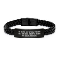 Load image into Gallery viewer, Inspiring Surgeon Gifts from Family - Interlaced Leather Bracelet for Men, Women, and Surgeon Friends - Mother's Day Unique Gifts - Image 1