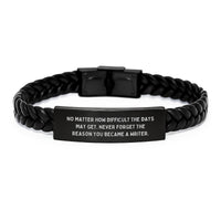 Load image into Gallery viewer, Writer Inspired Interlaced Leather Bracelet, Funny Quote, Gifts for Men, Women, Friends, Coworkers, Family, Christmas Unique Presents - Image 1
