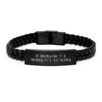 Load image into Gallery viewer, Stylish Interlaced Leather Dancing Bracelet Gifts for Men Women Friends Coworkers Family - 'Dancing Isn't A Hobby. It's A Calling.' - Image 1