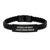 Load image into Gallery viewer, Funny General Manager Gifts from Men to General Manager, Unique Interlaced Leather Bracelet for General Manager, Mother's Day Unique Gifts for General Manager - Image 1