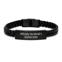 Load image into Gallery viewer, Funny Valet Gifts, Unique Interlaced Leather Bracelet, Birthday Unique Gifts from Men to Valet - Image 1
