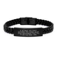 Load image into Gallery viewer, Funny Auctioneer Gifts from Men to Women Interlaced Leather Bracelet for Auctioneer on Mother's Day - Image 1