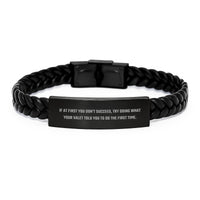 Load image into Gallery viewer, Funny Valet Gifts from Men, Interlaced Leather Bracelet for Valet, Father's Day Unique - Image 1