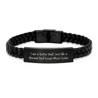 Load image into Gallery viewer, Cool Quilter Dad Novelty Interlaced Leather Bracelet Birthday Gift - Image 1