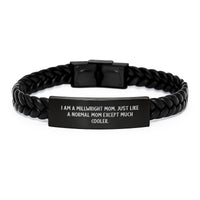 Load image into Gallery viewer, Funny Millwright Mom Gifts, Interlaced Leather Bracelet for Husband, Unique Graduation Unique Gifts from Family - Stainless Steel and PU Leather Combination - Image 1