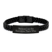 Load image into Gallery viewer, Executive Keepsake Interlaced Leather Bracelet for Him Birthday Gift - Image 1