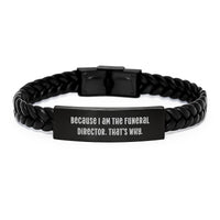 Load image into Gallery viewer, Funeral Director Leather Bracelet Keepsake Birthday Gift for Him - Image 1