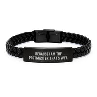 Load image into Gallery viewer, Funny Postmaster Interlaced Leather Bracelet Gifts from Friends - Inspirational for Graduation Unique - Image 1