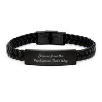 Load image into Gallery viewer, Psychiatrist Inspired Interlaced Leather Bracelet Gifts from Family to Graduation Day Unique Presents for Men Women Friends Coworkers - Image 1