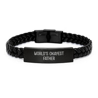 Load image into Gallery viewer, Father Keepsake Interlaced Leather Bracelet for Him Birthday Gift Unique - Image 1