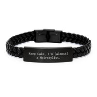 Load image into Gallery viewer, Hairstylist Novelty Interlaced Leather Bracelet for Friend Birthday Gift - Image 1