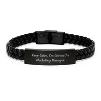 Load image into Gallery viewer, Marketing Manager Keepsake Leather Bracelet for Him Birthday Gift - Image 1
