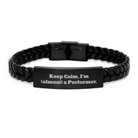 Load image into Gallery viewer, Performer Keepsake Interlaced Leather Bracelet for Him Birthday Gift - Image 1