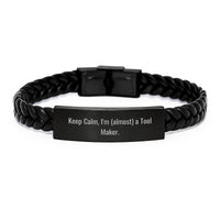 Load image into Gallery viewer, Tool Maker Keepsake Interlaced Leather Bracelet for Him Birthday Gift - Image 1