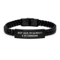 Load image into Gallery viewer, Veterinarian Keepsake Interlaced Leather Bracelet for Him Birthday Gift - Image 1