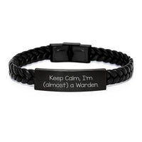 Load image into Gallery viewer, Warden Keepsake Interlaced Leather Bracelet for Him Birthday Gift - Image 1