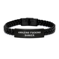 Load image into Gallery viewer, For Him Banker Interlaced Leather Bracelet Keepsake Birthday Gift - Image 1