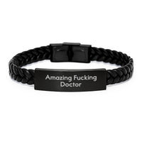 Load image into Gallery viewer, Doctor Keepsake Interlaced Leather Bracelet for Him Birthday Gift - Image 1
