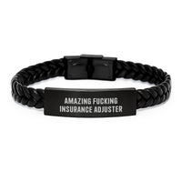 Load image into Gallery viewer, Insurance Adjuster Interlace Leather Bracelet for Him Birthday Gift - Image 1
