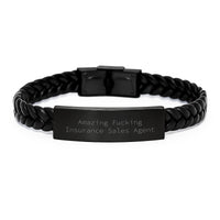 Load image into Gallery viewer, Insurance Sales Agent Interlaced Leather Bracelet for Him Birthday Gift - Image 1
