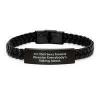 Load image into Gallery viewer, Birthday Gift Interlaced Leather Bracelet for Her Present Funeral - Image 1