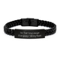 Load image into Gallery viewer, Lawyer Interlaced Leather Bracelet Keepsake Birthday Gift for Him - Image 1