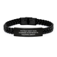 Load image into Gallery viewer, Birthday Gift Mail Carrier Interlaced Leather Bracelet for Her Present - Image 1