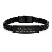 Load image into Gallery viewer, Preacher Interlaced Leather Bracelet Keepsake for Him Birthday Gift Bold - Image 1