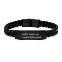 Load image into Gallery viewer, Birthday Gift for Her Rancher Interlaced Leather Bracelet Present - Image 1