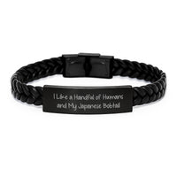 Load image into Gallery viewer, Japanese Bobtail Cat Lover Interlaced Leather Bracelet Gifts from Men to Women for Graduation Unique - Image 1
