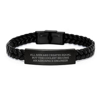 Load image into Gallery viewer, Funny Aerospace Engineer Quote Interlaced Leather Bracelet, Gifts for Aerospace Engineer Friends, Unique Christmas Unique Gifts from Men - Image 1
