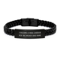 Load image into Gallery viewer, Funny Mail Carrier Gifts for Men Women Friends - Interlaced Leather Bracelet Gifts from Family Coworkers - Image 1
