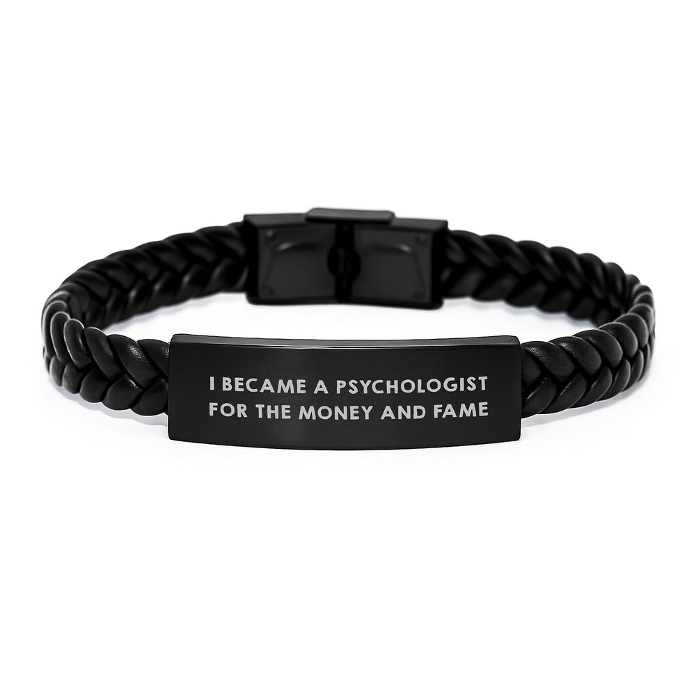 Funny Psychologist Gifts, Interlaced Leather Bracelet for Men, Women, Friends and Family, Unique Christmas Unique Gifts from Sweetheart - Image 1