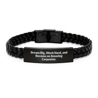Load image into Gallery viewer, Carpenter Inspired Interlaced Leather Bracelet - Gifts from Friends for Amazing Carpenter Graduation Unique Gifts - Image 1
