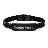 Load image into Gallery viewer, Funny Agent Gifts for Men, Unique Interlaced Leather Bracelets from Friends, Christmas Unique Gifts for Future Agents - Image 1
